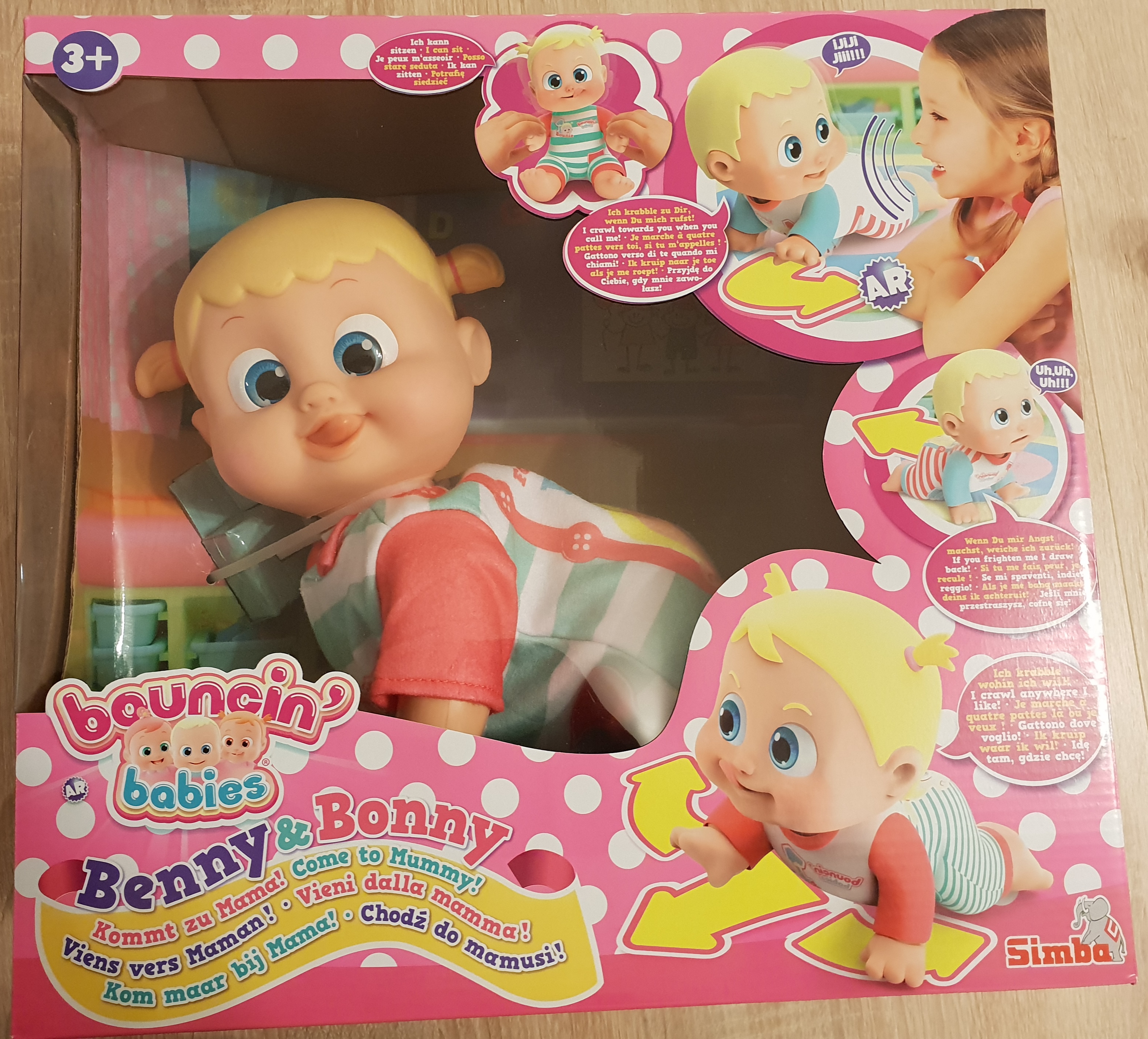 Im... Simba 105143250 Interaktive Puppe Bouncin Babies Bonny kommt zu Mama 